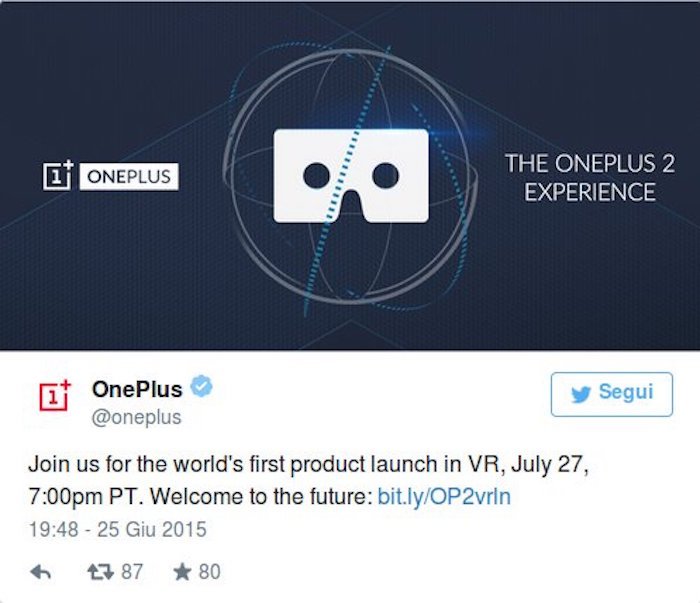 OnePlus 2 annuncio OnePlus 2 annuncio