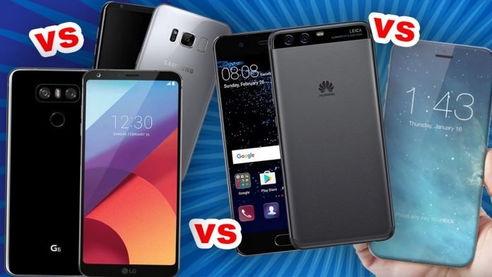 Samsung Galaxy S8, iPhone 7, Huawei P10, LG G6