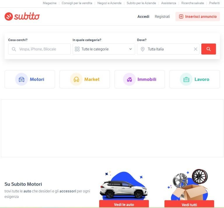 Registrazione su Subito.it: tutti i passaggi per aprire un account ...